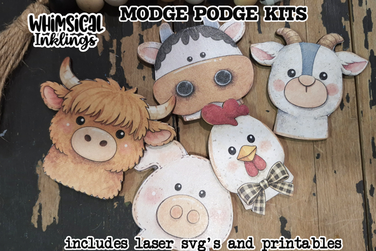 Farm friends Modge Podge SVGs and Printables