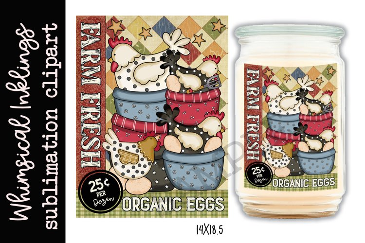 Farm Fresh Organic Eggs-Chicken Sublimation