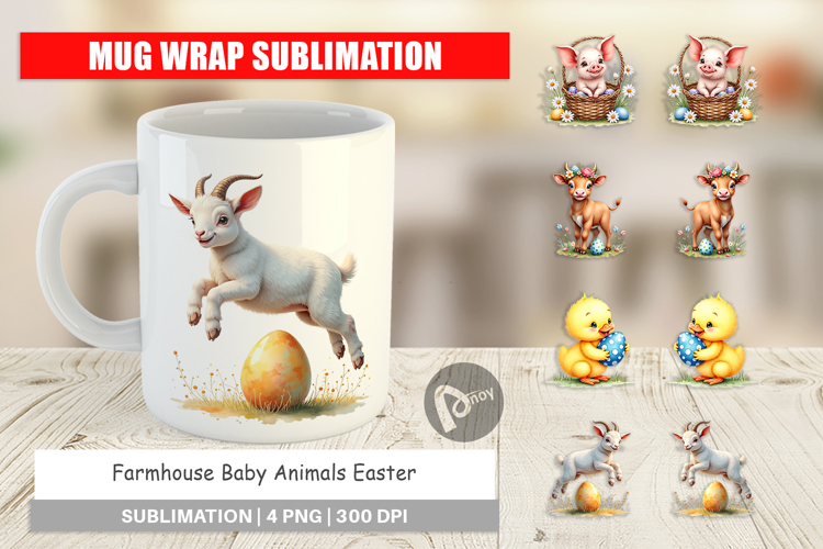 Baby Animals Easter Mug Wrap