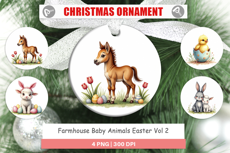 Baby Animals Easter Ornament