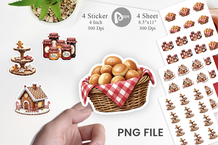 Farmhouse Christmas Kitchen Sticker