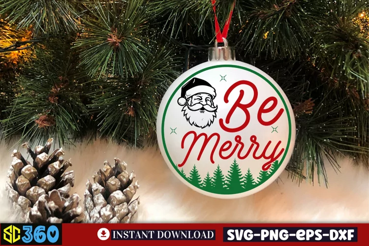 Be merry SVG, Christmas SVG