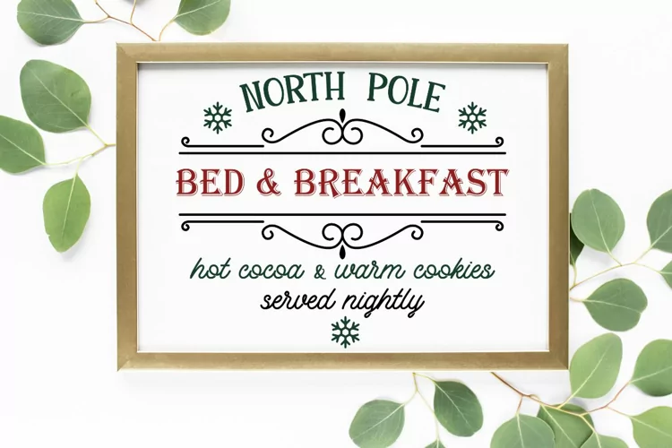 North pole bed & breakfast hot cocoa & warm cookies served n
