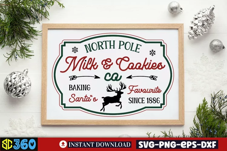 North pole milk & cookies co baking santa's favourite since