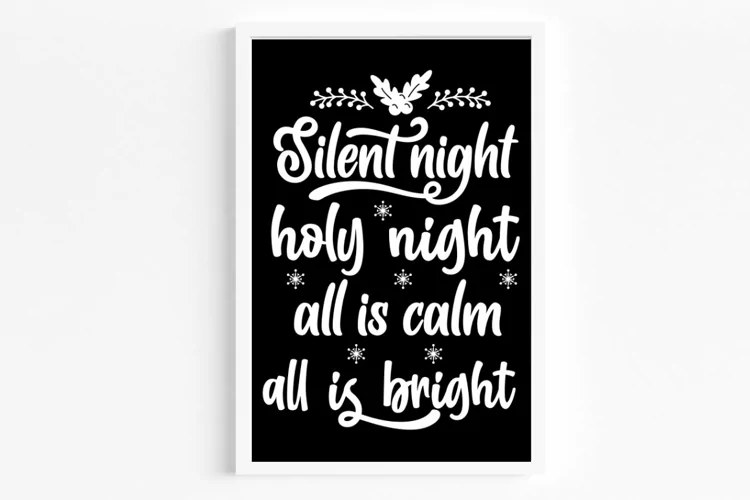 Silent night holy night all is calm all is bright SVG