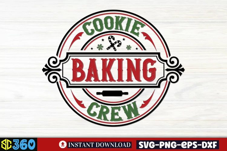 Cookie baking crew SVG, Christmas SVG, Vintage Sign SVG