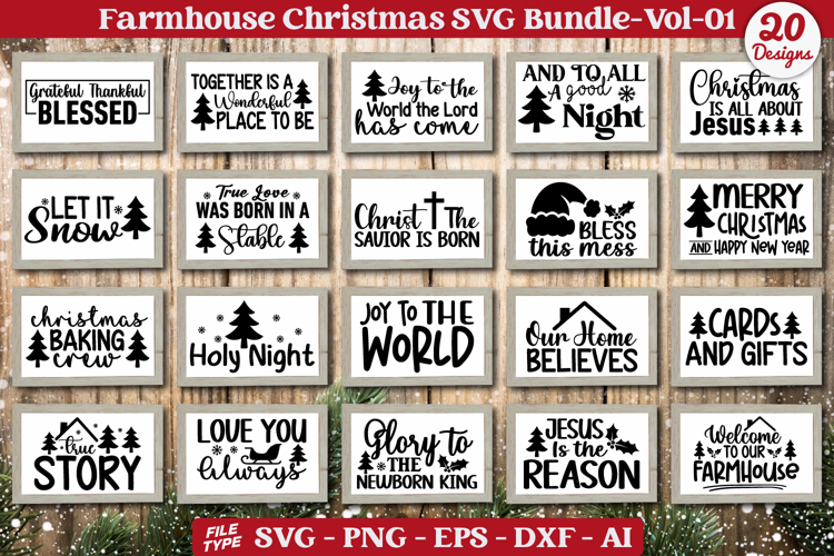 Farmhouse Christmas SVGs Image 8