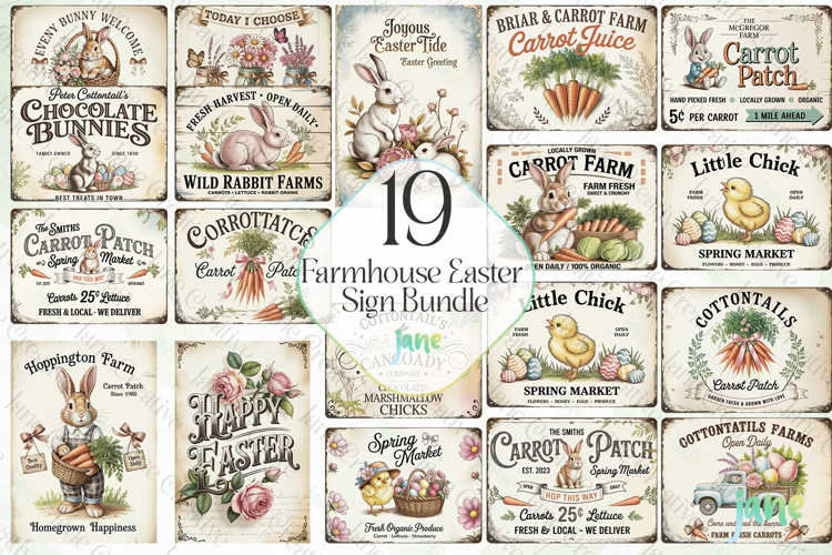 Farmhouse Easter Sign Bundle
