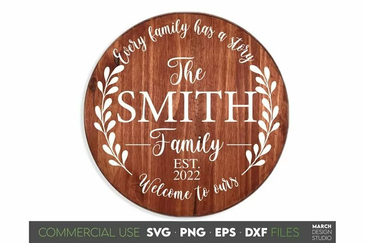 Farmhouse Family Sign | Family Welcome Sign | Monogram Sign