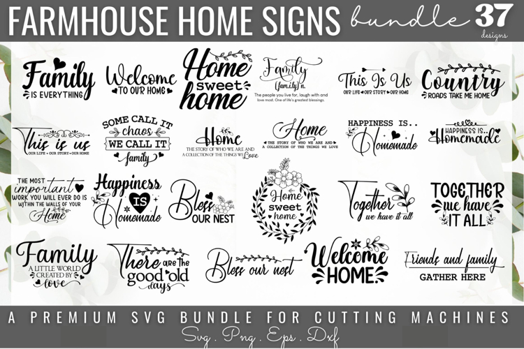 Farmhouse Home Sign Bundle