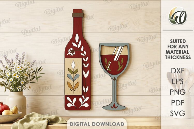 Farmhouse Kitchen Wall Decor Laser Cut. Wall Decor SVG example image 1
