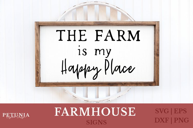 Farmhouse cut file being used as a farmhouse sign print
