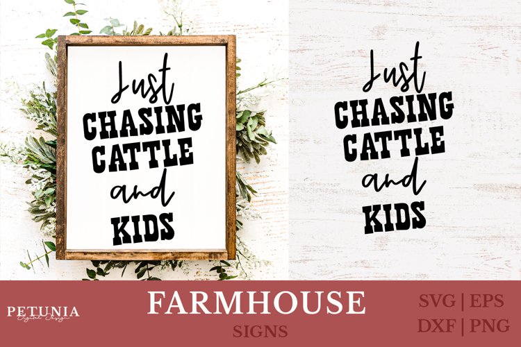 Farmhouse cut file being used as a farmhouse sign print