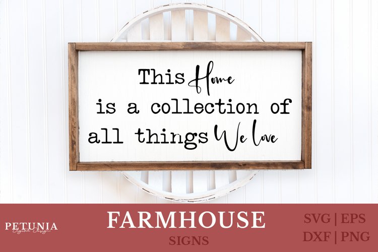 Farmhouse cut file being used as a farmhouse sign print
