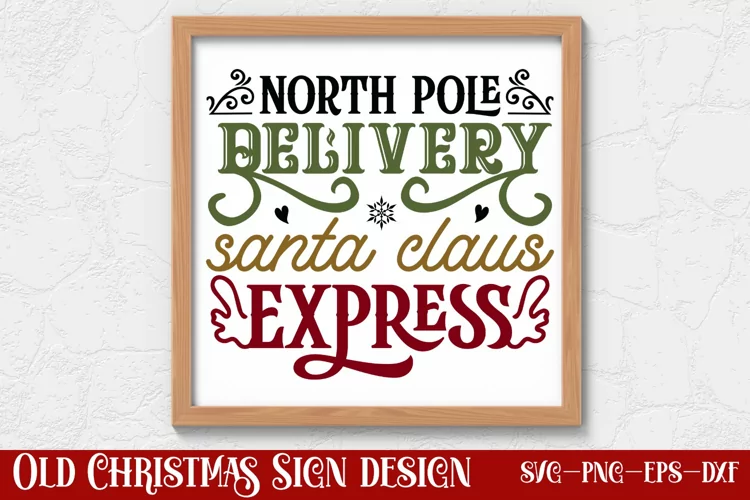 North pole delivery santa claus express SVG