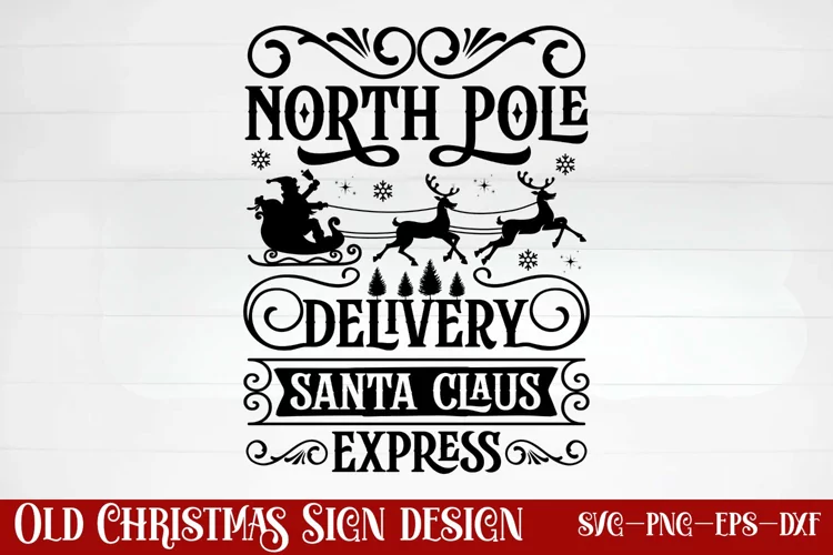 North pole delivery santa claus express SVG, Christmas SVG