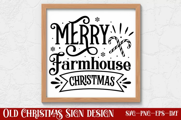 Merry farmhouse christmas SVG, Christmas SVG