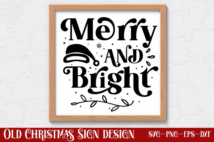 Merry and bright SVG, Christmas SVG