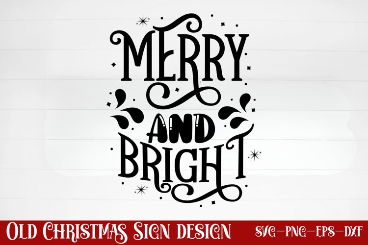 Merry and bright SVG, Christmas SVG