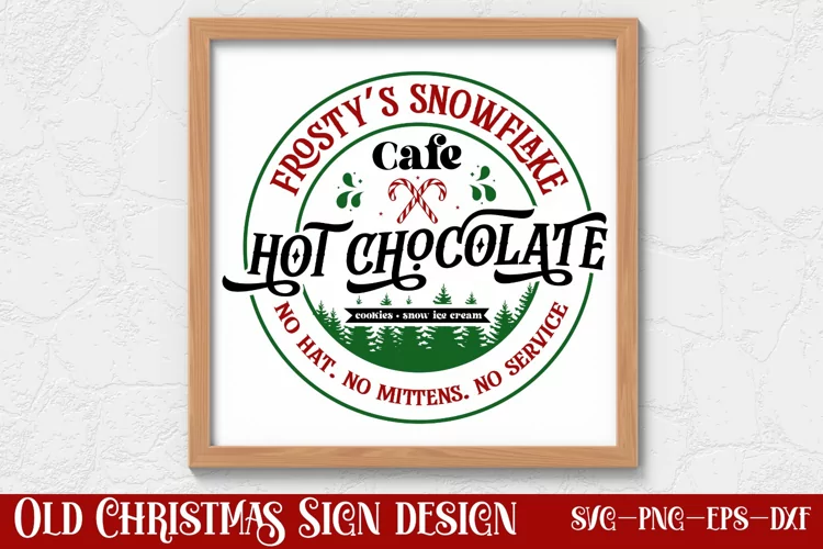 Frosty's snowflake cafe hot chocolate cookies snow ice cream