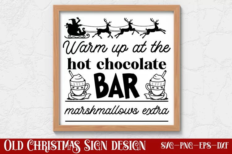Warm up at the hot chocolate bar marshmallows extra SVG