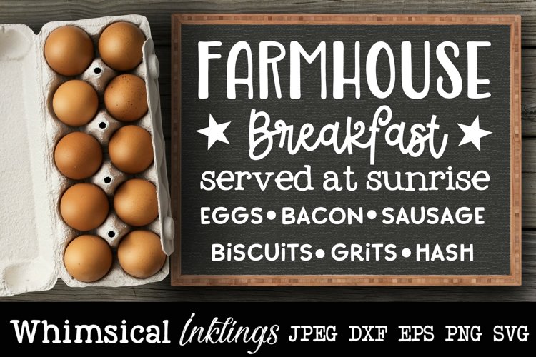 Farmhouse Breakfast-Farmhouse Sign SVG example image 1