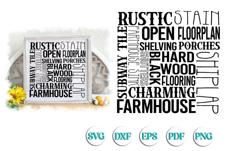 Farmhouse Subway Sign Decor SVG example image 1