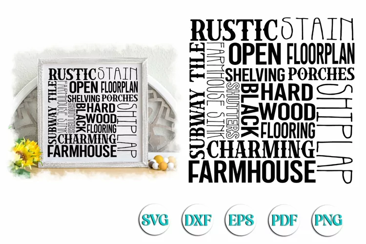 Farmhouse Subway Sign Decor SVG