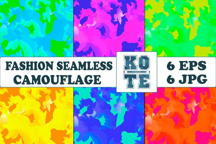 6 Seamless Fashion Camouflage