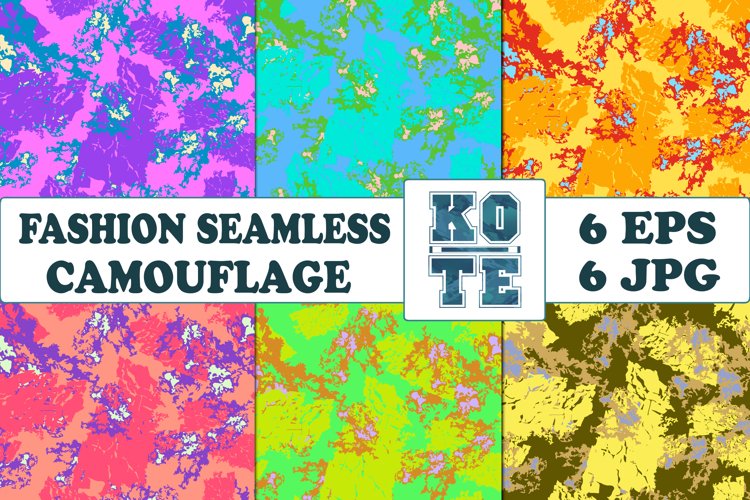 6 Seamless Fashion Camouflage