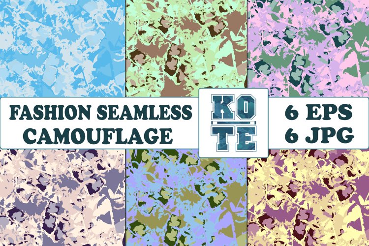 6 Seamless Fashion Camouflage
