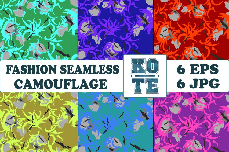 6 Seamless Fashion Camouflage