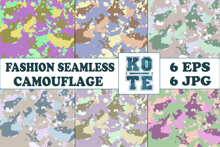 6 Seamless Fashion Camouflage