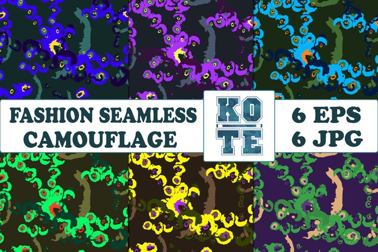 6 Seamless Fashion Camouflage