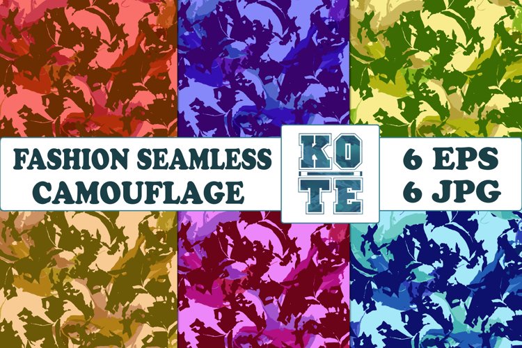 6 Seamless Fashion Camouflage