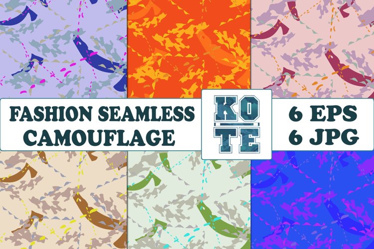 6 Seamless Fashion Camouflage