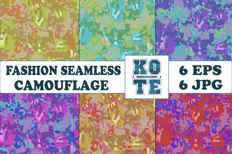 6 Seamless Fashion Camouflage