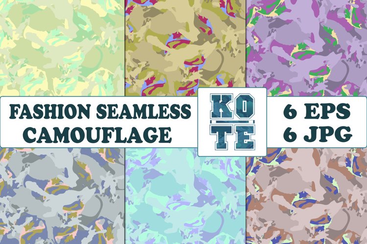 6 Seamless Fashion Camouflage