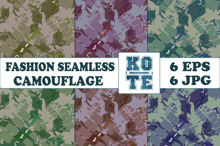 6 Seamless Fashion Camouflage