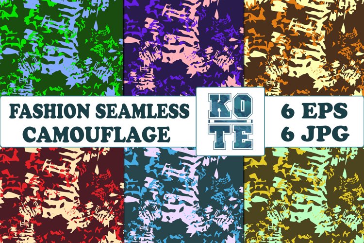 6 Seamless Fashion Camouflage
