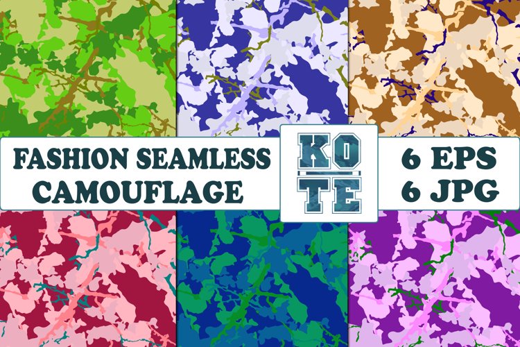 6 Seamless Fashion Camouflage