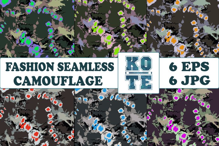 6 Seamless Fashion Camouflage