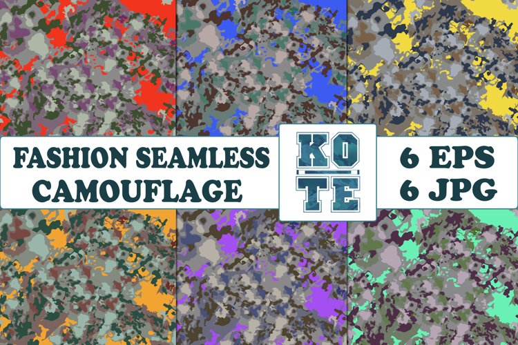6 Seamless Fashion Camouflage