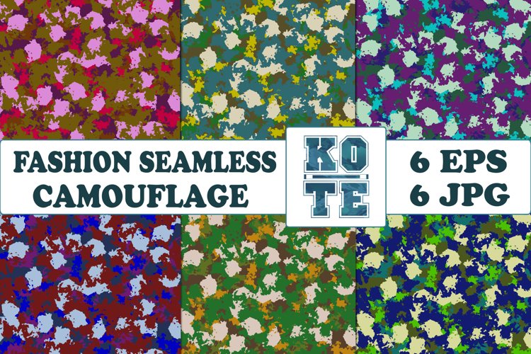 6 Seamless Fashion Camouflage