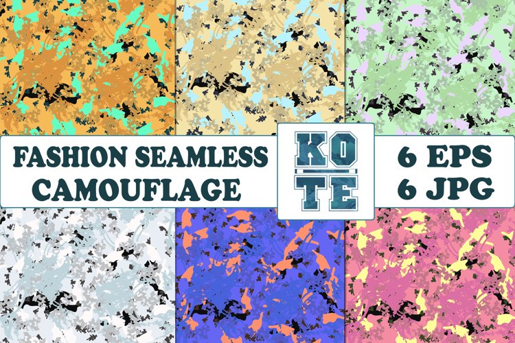 6 Seamless Fashion Camouflage