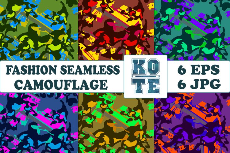 6 Seamless Fashion Camouflage