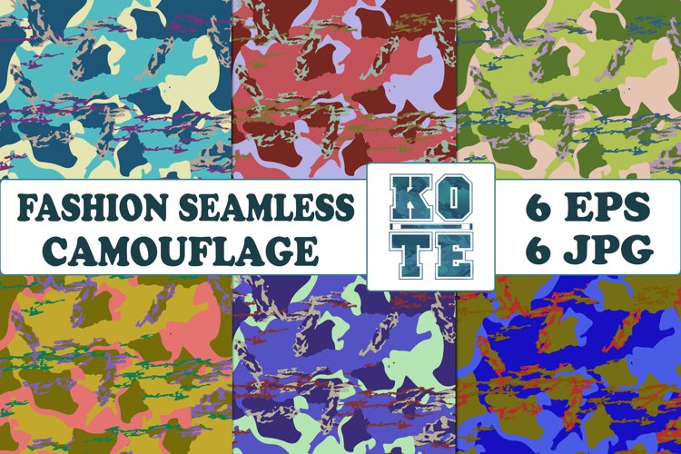 6 Seamless Fashion Camouflage