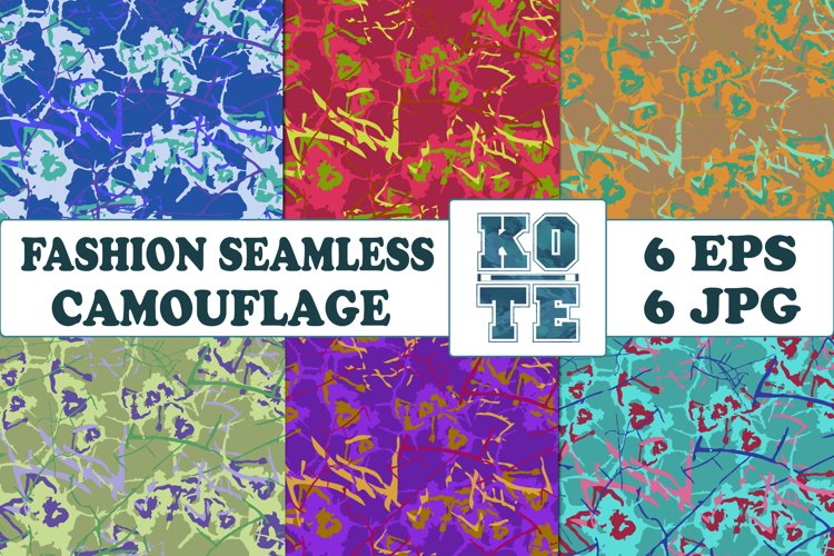 6 Seamless Fashion Camouflage