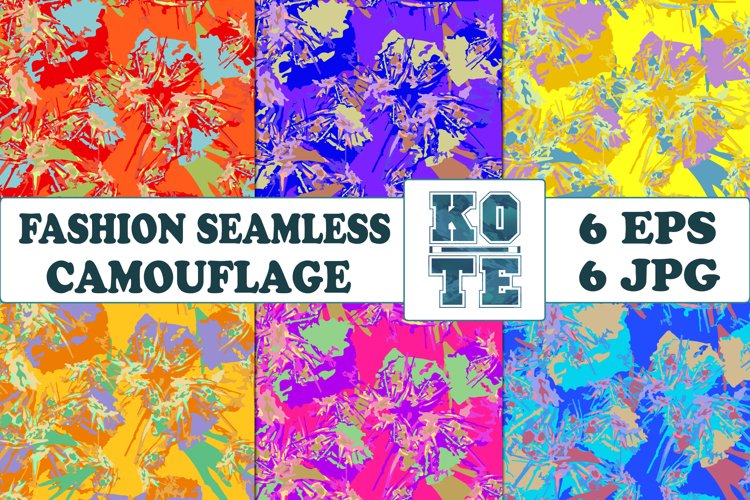 6 Seamless Fashion Camouflage