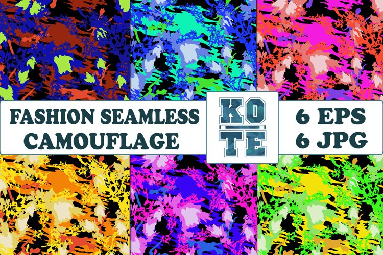 6 Seamless Fashion Camouflage